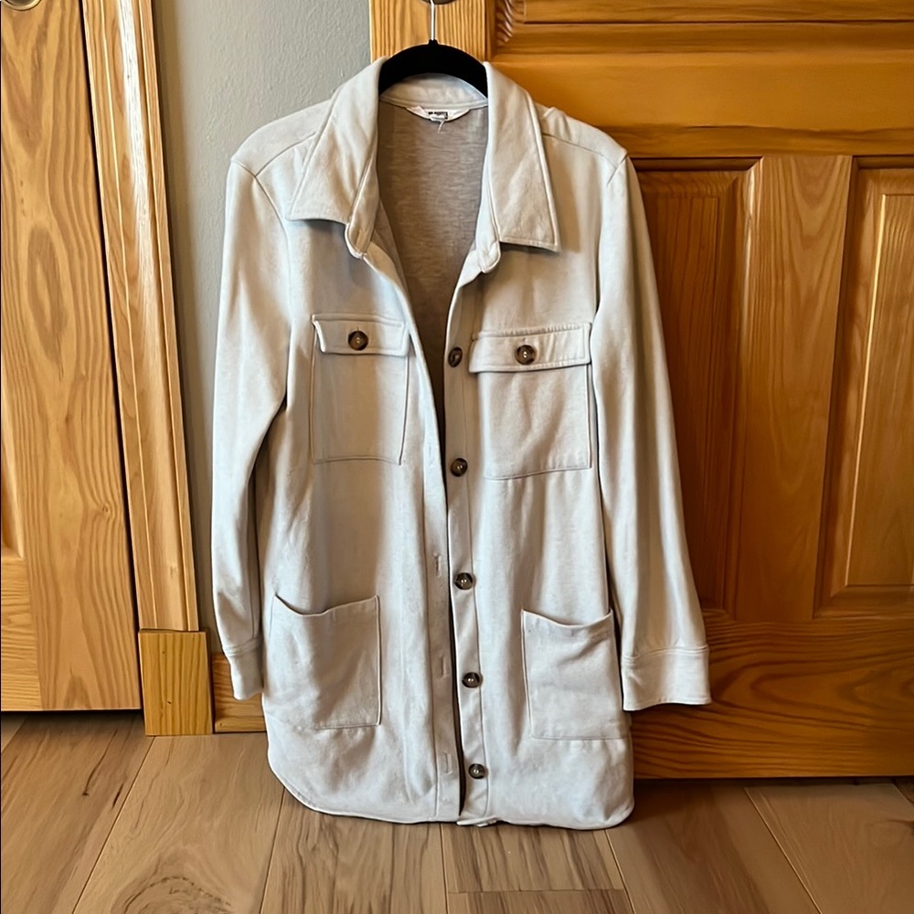 BB DAKOTA by STEVE MADDEN Cream Button-Up Coatigan